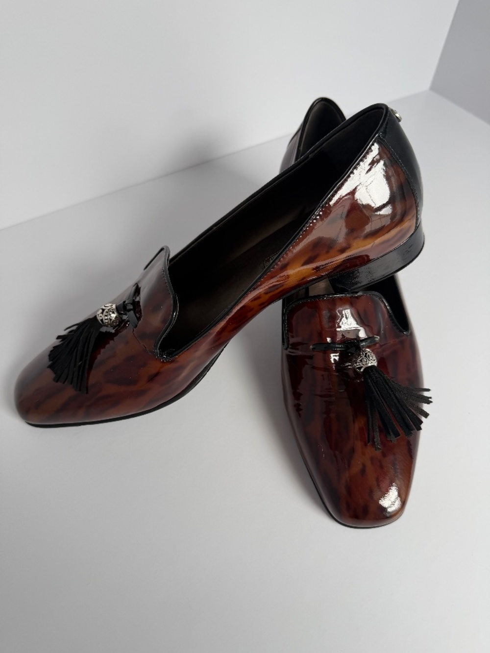 Brighton Patent Tortoiseshell Loafers Size 9M